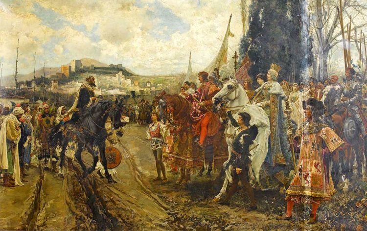 Boabdil surrendering to the Catholic Monarchs