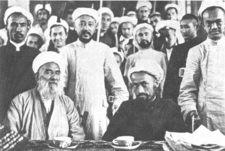 A picture of Uighur Ulema in China (circa 1933). Ulema in China (circa 1933).